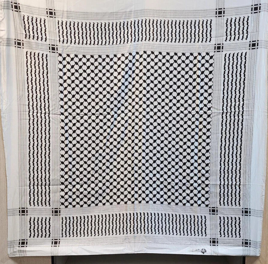 Shemagh Keffiyeh Palestine Flag Print Scarf Arab Mens Women Palestinian Wrap