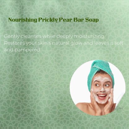 Prickly Pear Hydrating Face Cream & Oil Green Clay Powder Beldi Soap Hammam Set
