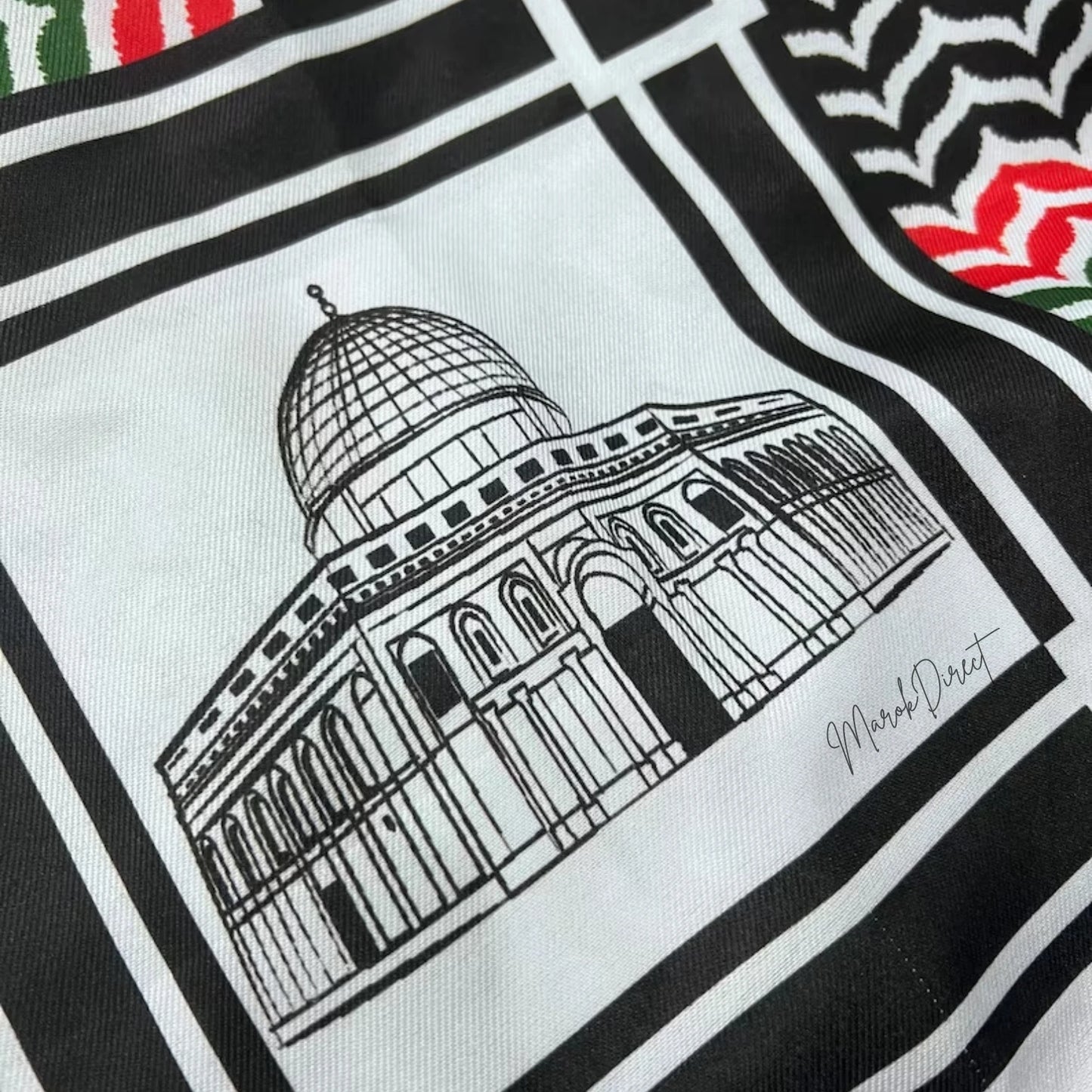 Shemagh Keffiyeh Palestine Flag Print Scarf Arab Mens Women Palestinian Wrap