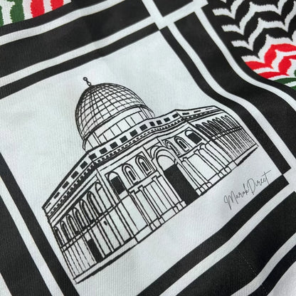 Shemagh Keffiyeh Palestine Flag Print Scarf Arab Mens Women Palestinian Wrap