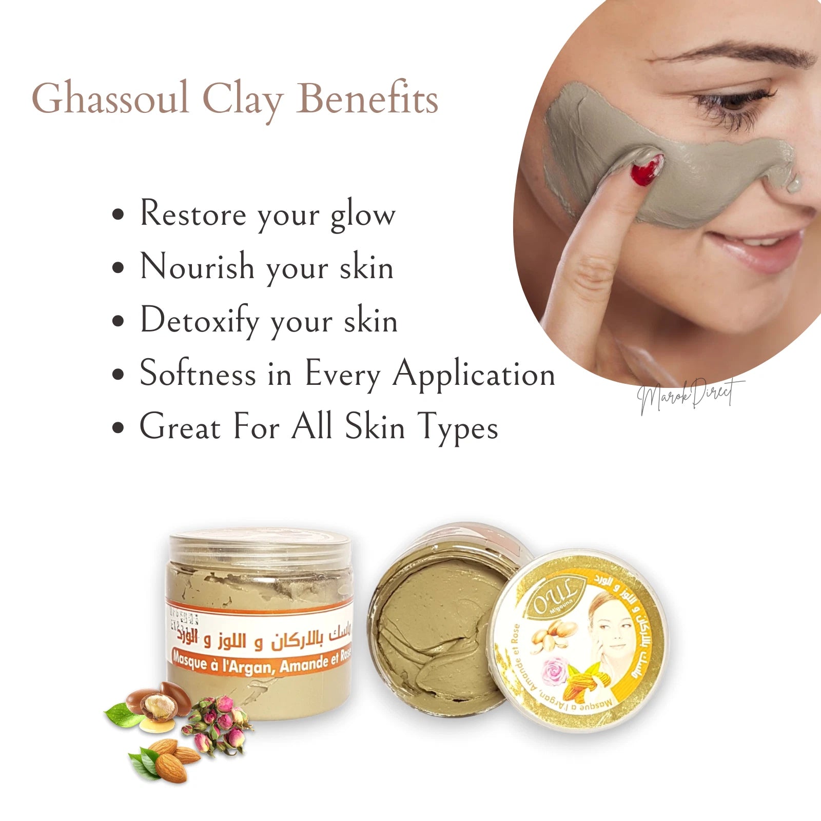 Moroccan Eucalyptus Black Soap Hammam Spa Exfoliating Kessa Glove Ghassoul Set