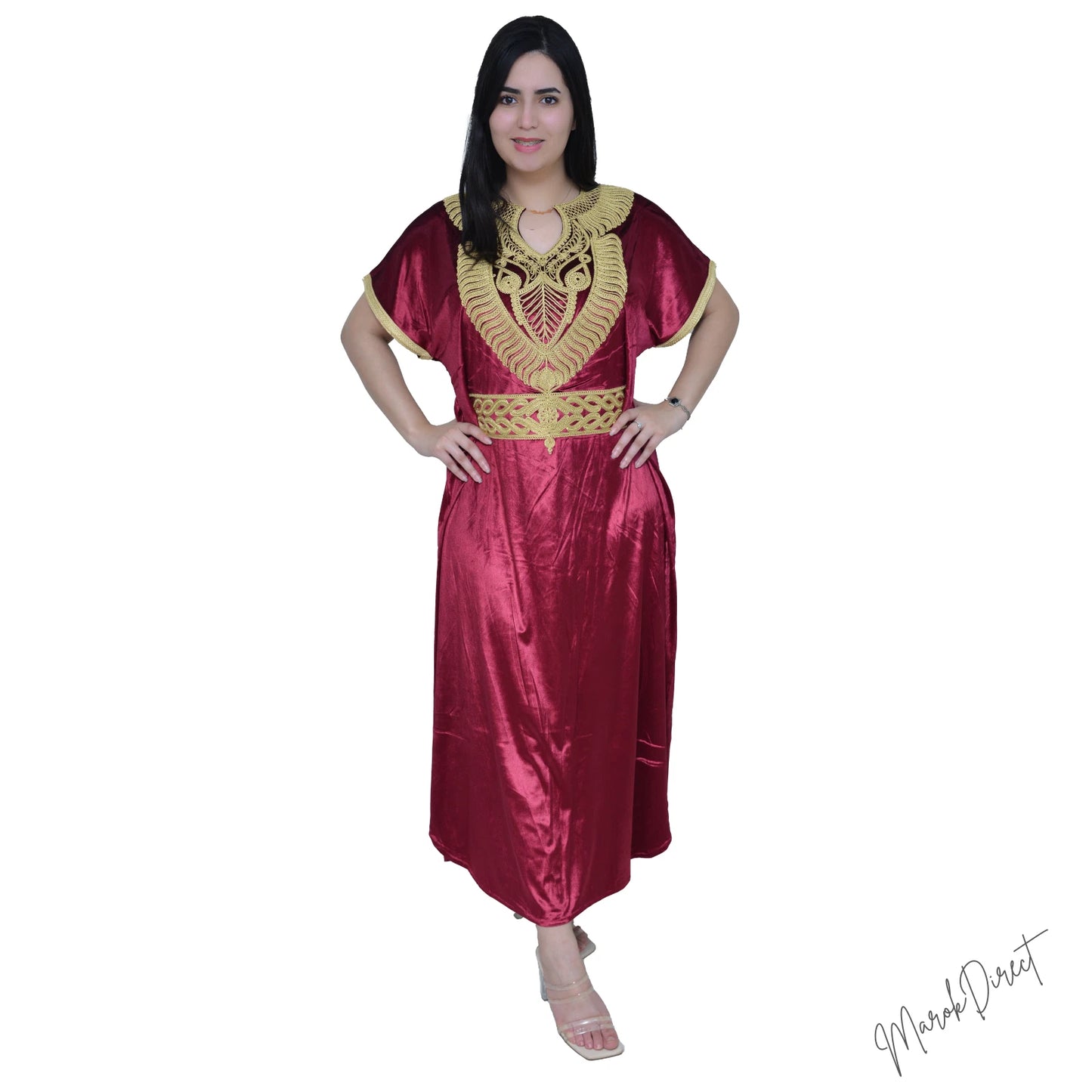 Maxi Dress Kaftan Ladies Moroccan Long Luxury Embroidery Farasha Abaya One Size