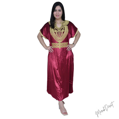 Maxi Dress Kaftan Ladies Moroccan Long Luxury Embroidery Farasha Abaya One Size