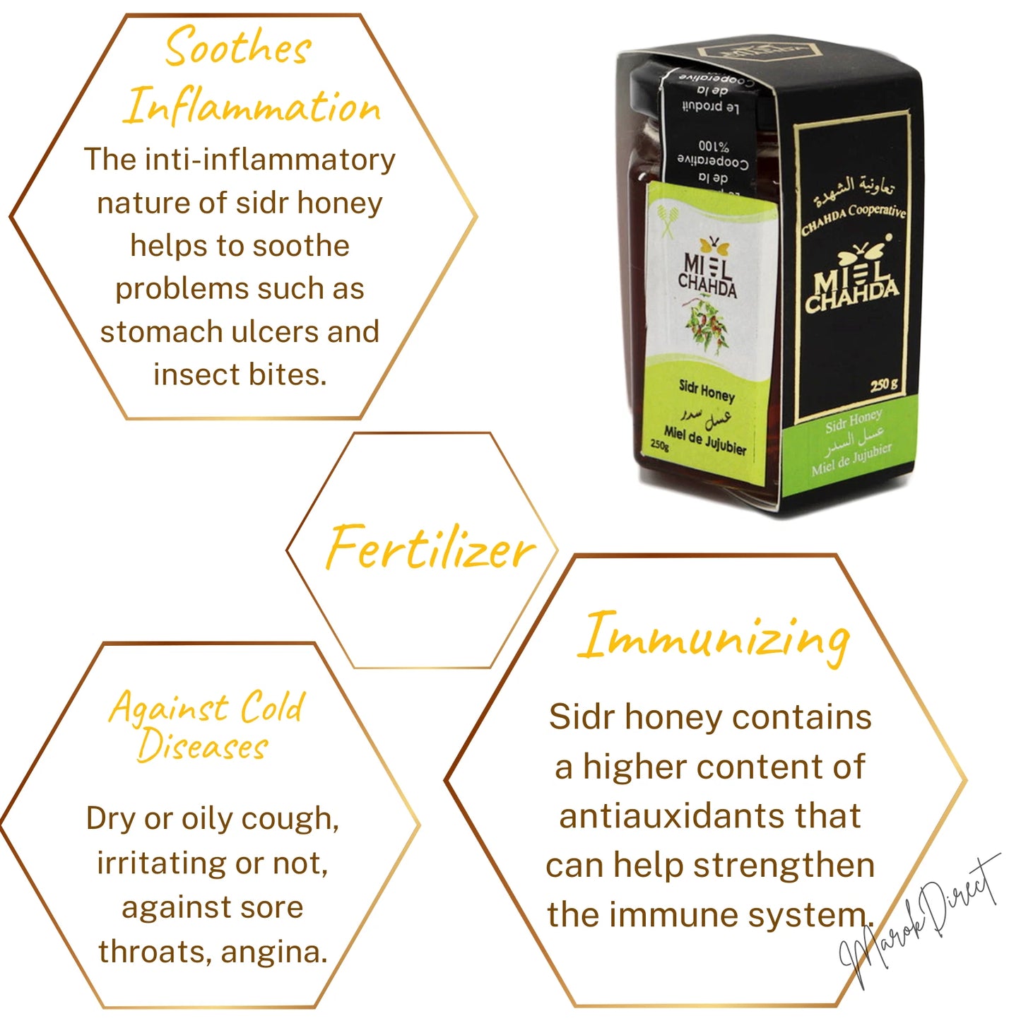 Pure Organic Raw Honey Wildflower Moroccan Unfiltered Unprocessed New Harvest