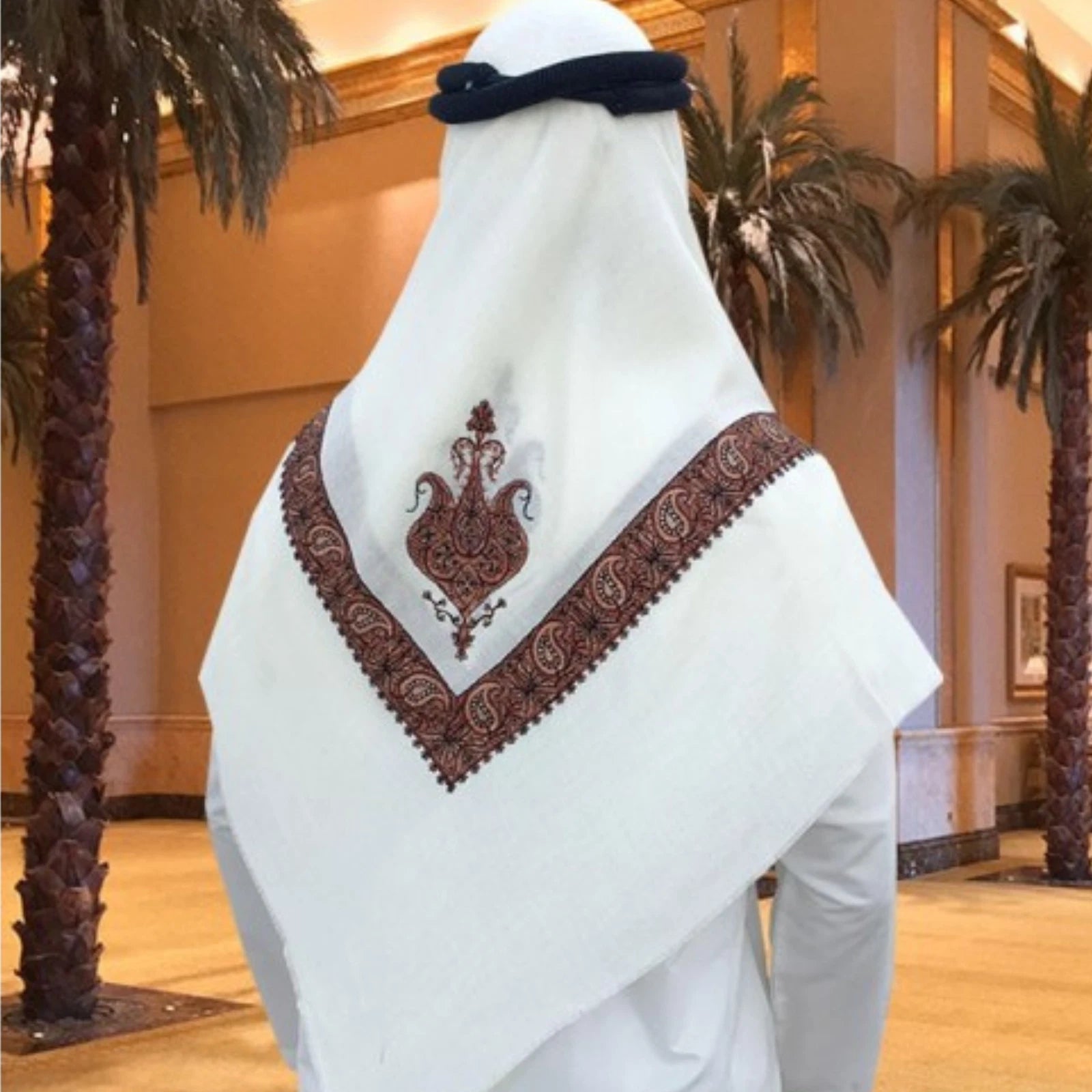 Yemeni Embroidered Shemagh Headscarf Shawl Keffiyeh Mens Women Head Neck Wrap