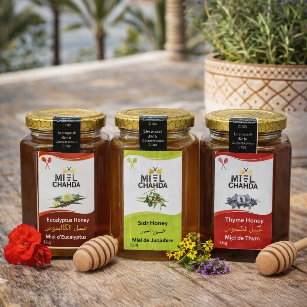 Pure Organic Raw Honey Wildflower Moroccan Unfiltered Unprocessed New Harvest