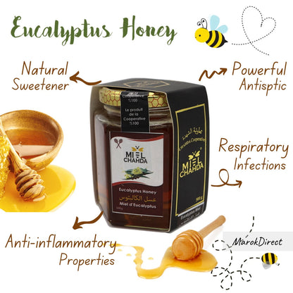 Pure Organic Raw Honey Wildflower Moroccan Unfiltered Unprocessed New Harvest