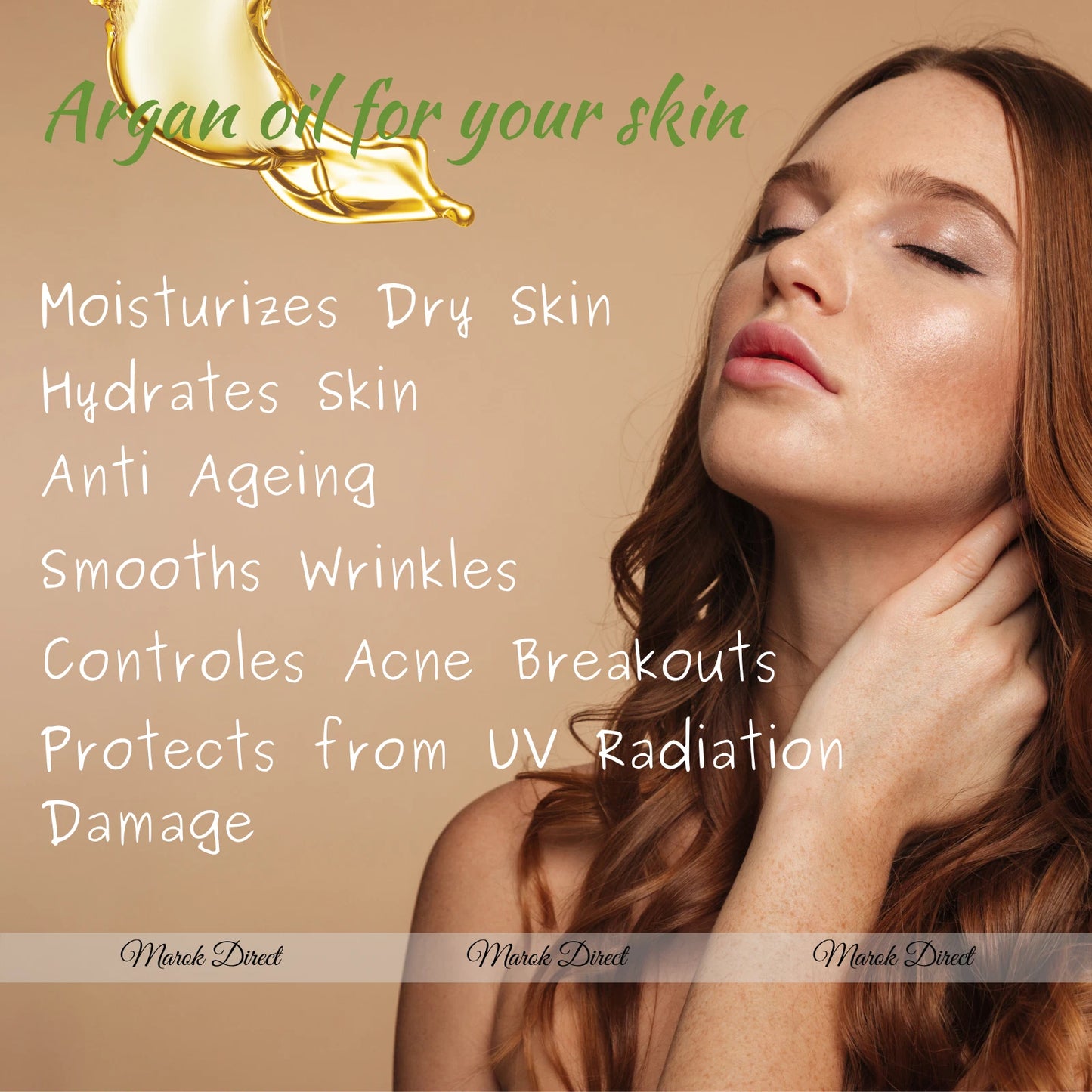 Argan Oil Moroccan 100% Pure Organic Hair Skin Body AntiAgeing Dryness Treatment