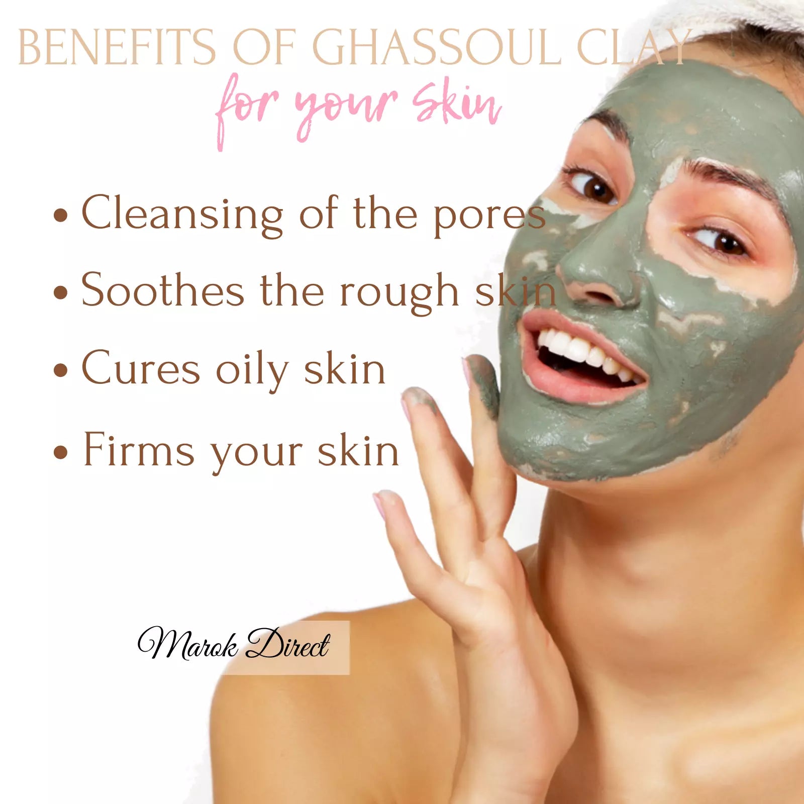 Organic Ghassoul Clay Moroccan Rhassoul Face Mask Anti Ageing Hair Conditioner