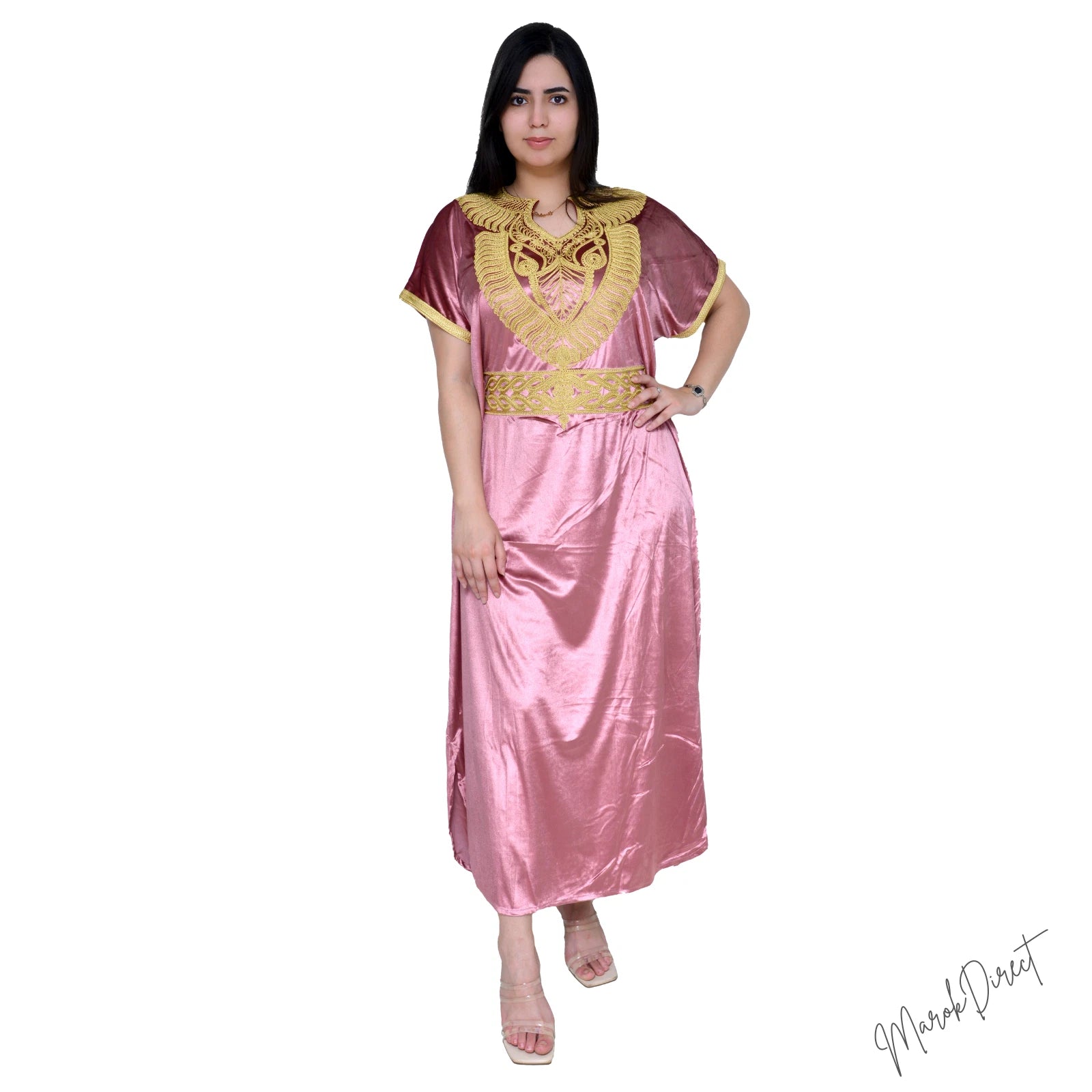 Maxi Dress Kaftan Ladies Moroccan Long Luxury Embroidery Farasha Abaya One Size