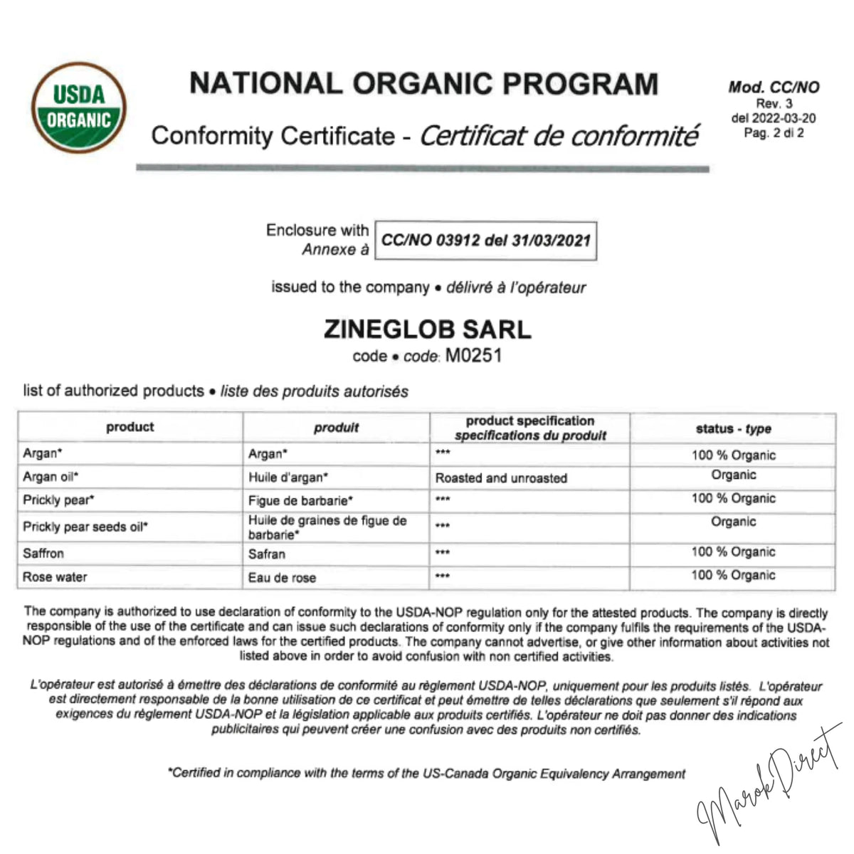 Organic Moroccan Argan Oil Premium 250ml Eating Culinary Cooking USDA Certified