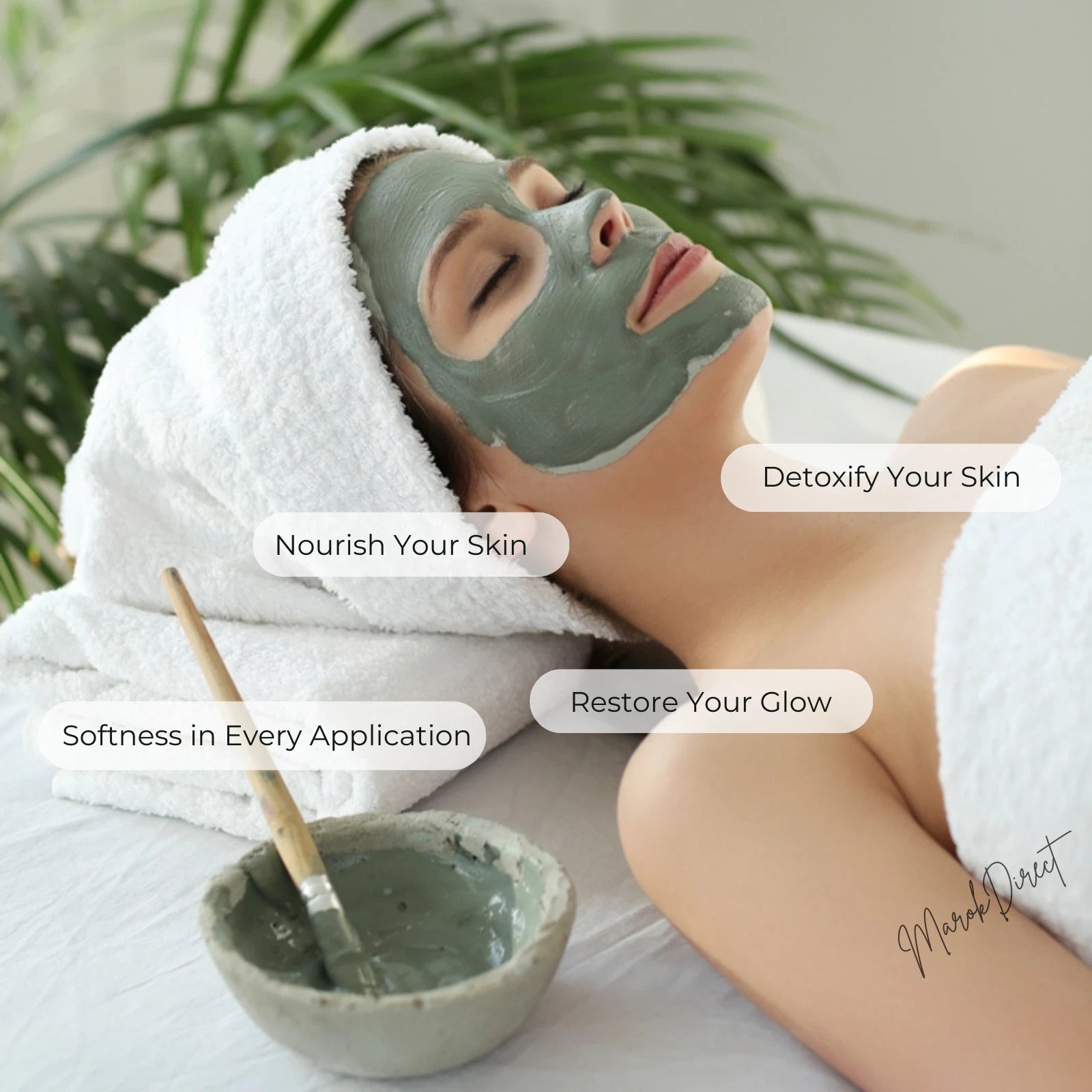 Face Clay Mask Green Facial Moroccan Natural Red Ghassoul White Kaolin Skin Hair