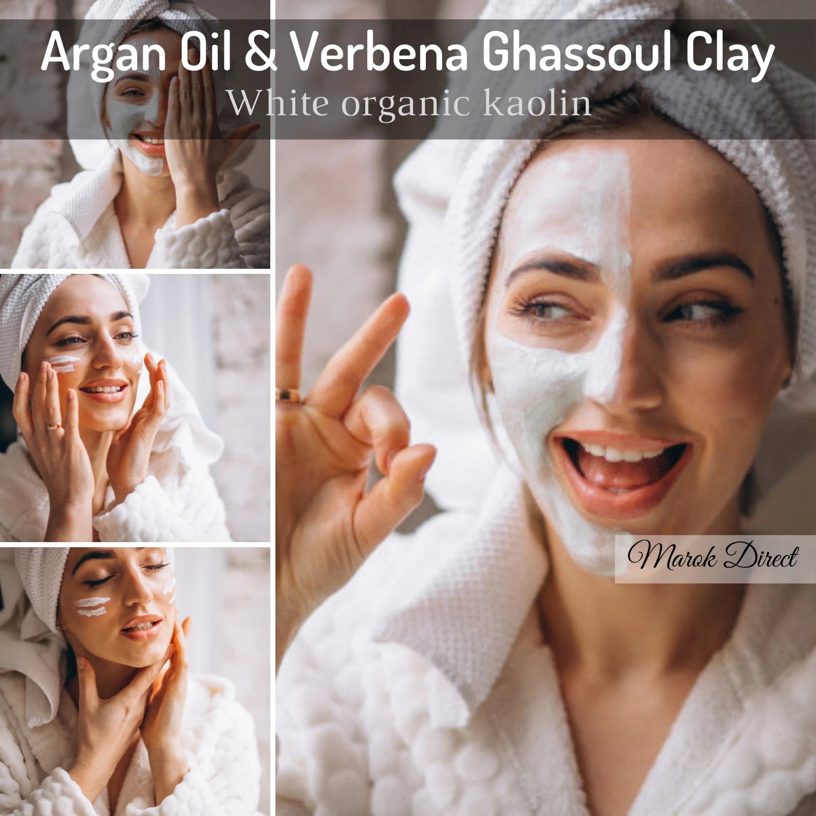 Argan Oil Verbena Ghassoul Clay Face Mask White Kaolin Rhassoul Hair Conditioner