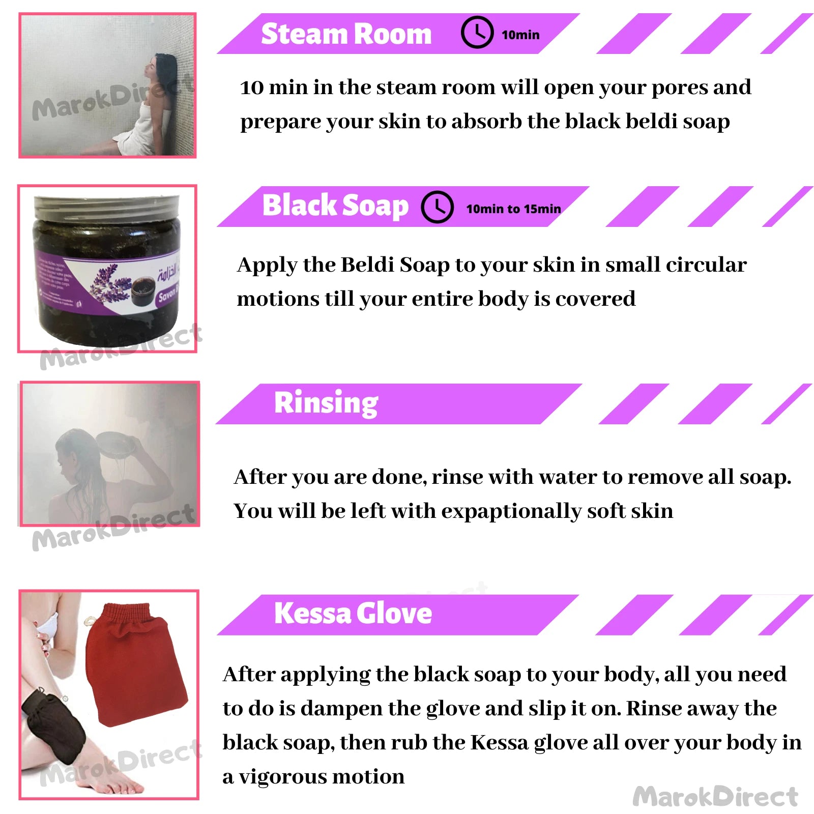 Moroccan Black Beldi Soap Lavender Exfoliating Kessa Glove Hammam Spa Savon Noir