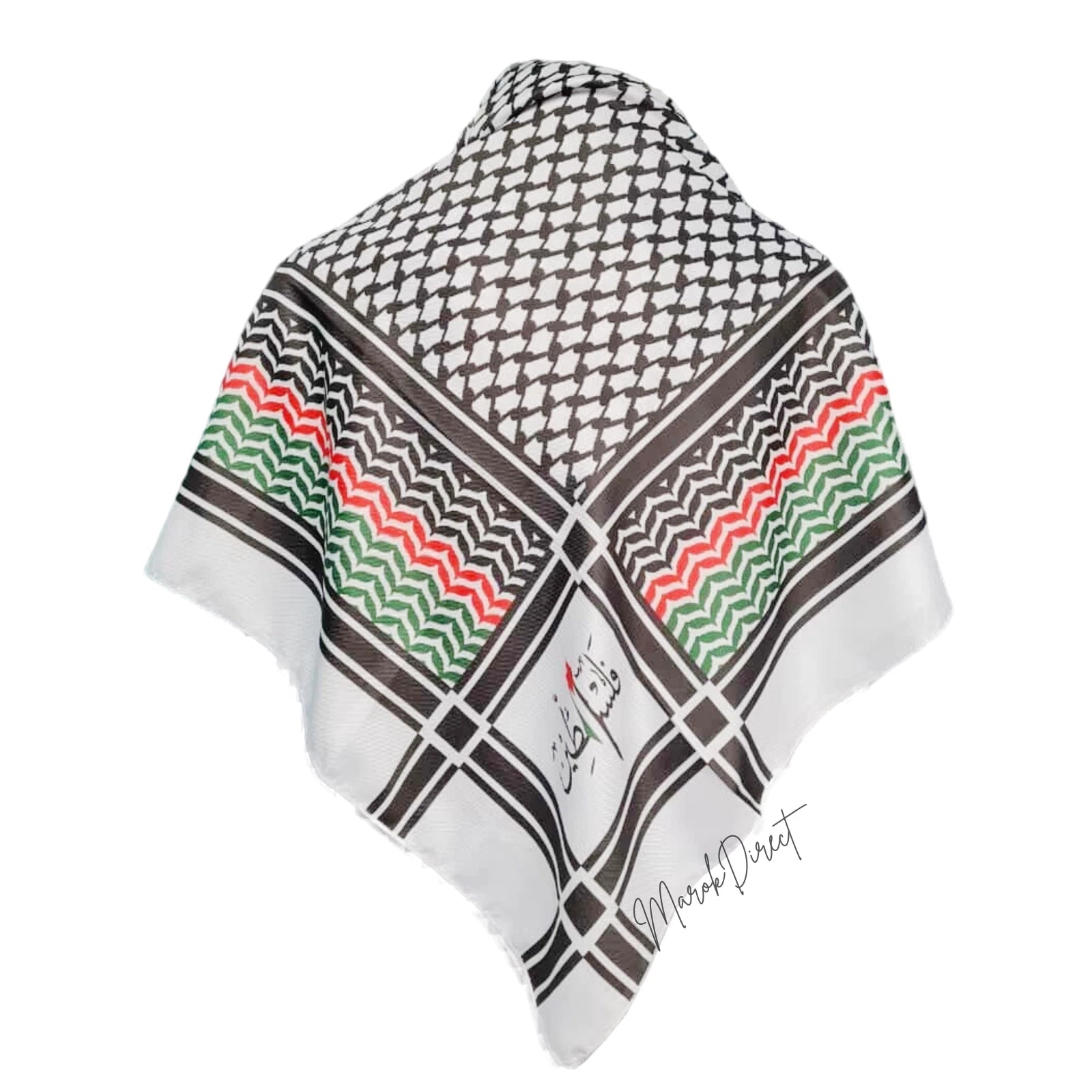 Shemagh Keffiyeh Palestine Flag Print Scarf Arab Mens Women Palestinian Wrap