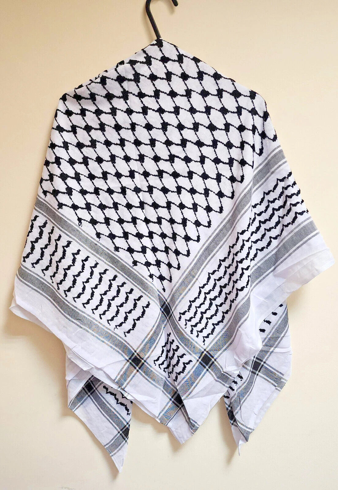 Palestinian Arafat Embroidered Shemagh Palestine Scarf Arab Keffiyeh Wrap Shawl in Yassir