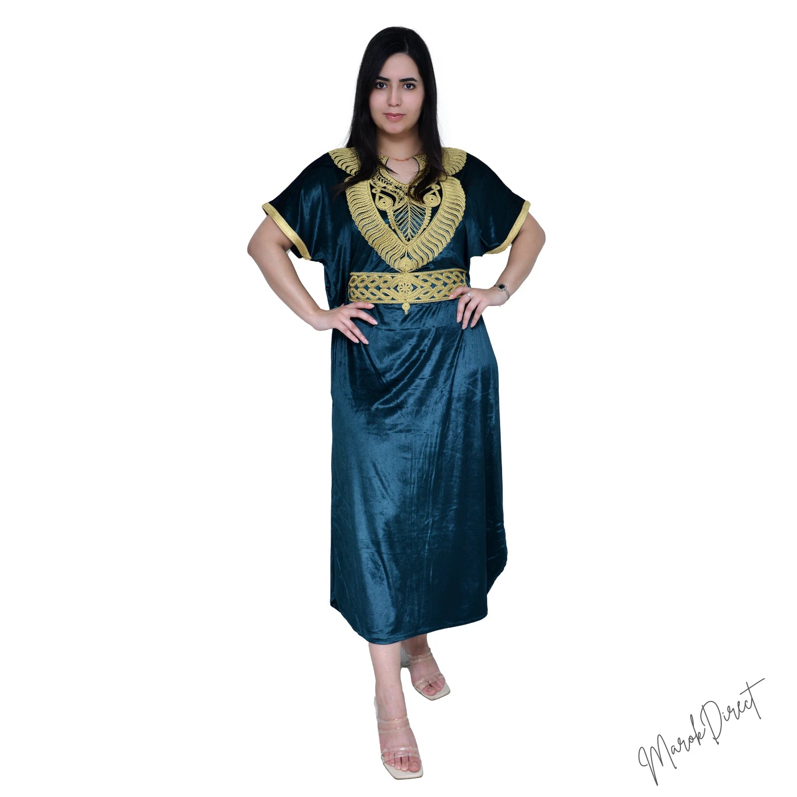 Maxi Dress Kaftan Ladies Moroccan Long Luxury Embroidery Farasha Abaya One Size
