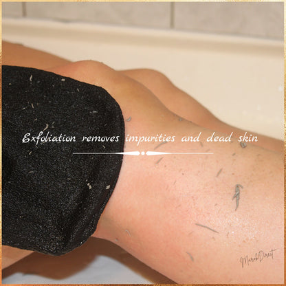 Moroccan Black Soap Exfoliating Kessa Ghassoul Face Mask Pumice Stone Hammam Set