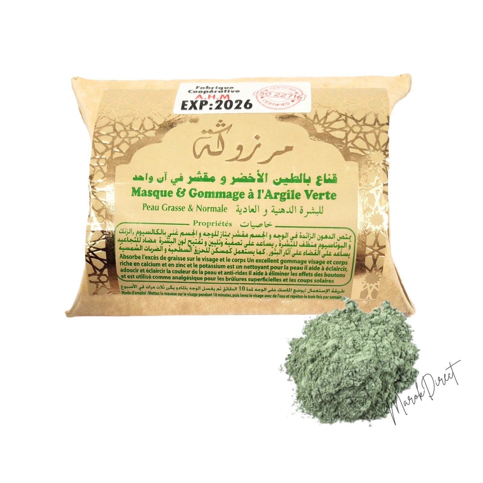 Face Clay Mask Green Facial Moroccan Natural Red Ghassoul White Kaolin Skin Hair