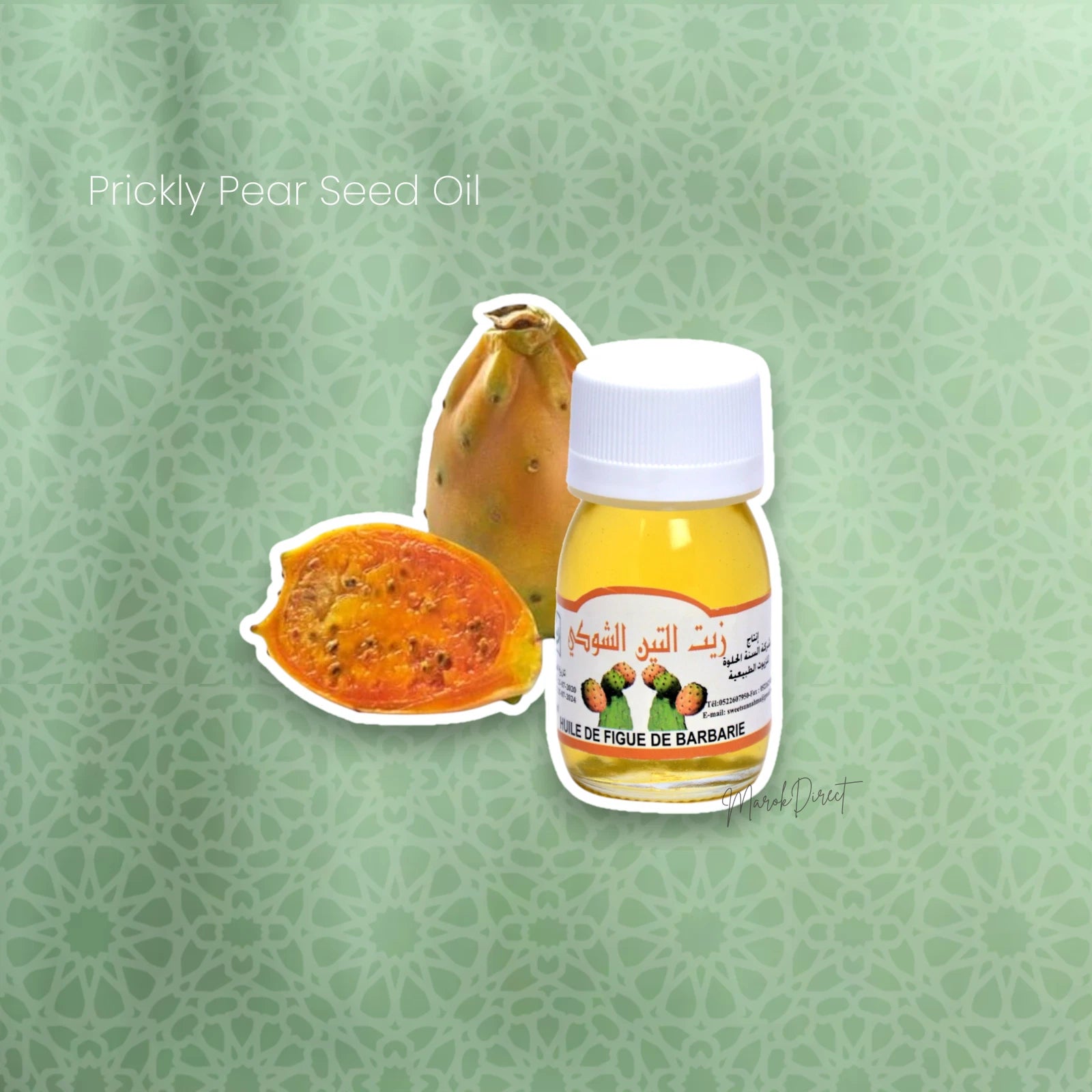 Prickly Pear Hydrating Face Cream & Oil Green Clay Powder Beldi Soap Hammam Set