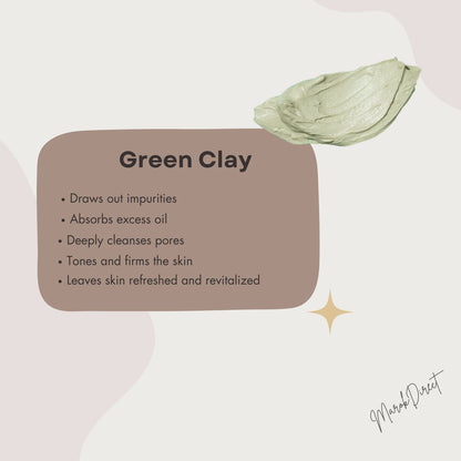 Face Clay Mask Green Facial Moroccan Natural Red Ghassoul White Kaolin Skin Hair