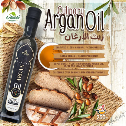 Organic Moroccan Argan Oil Premium 250ml Eating Culinary Cooking USDA Certified