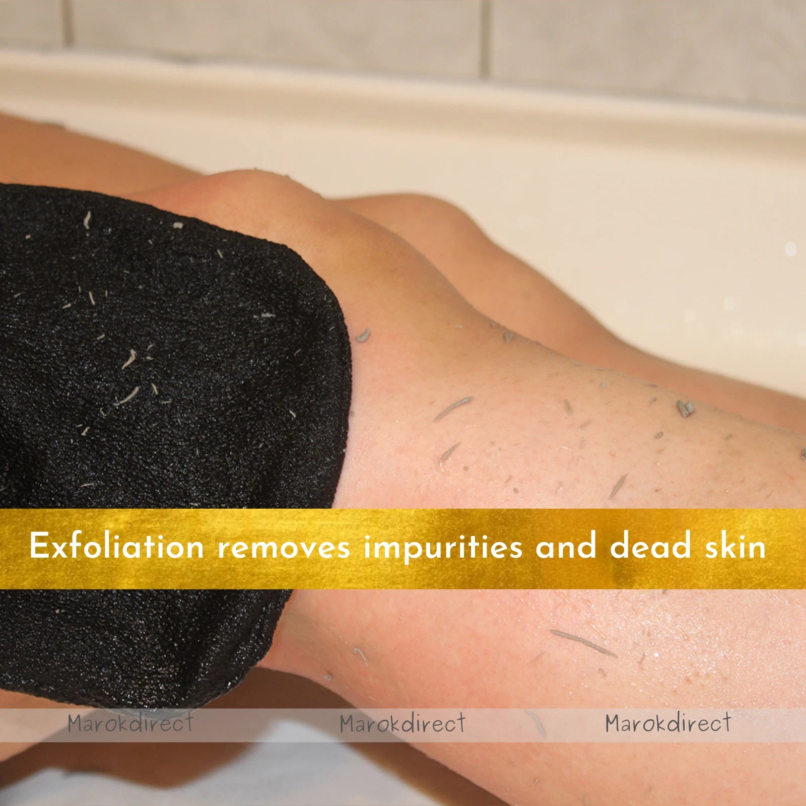 Moroccan Argan Oil Lemon Extract Black Beldi Soap Hammam Exfoliating Kessa Glove