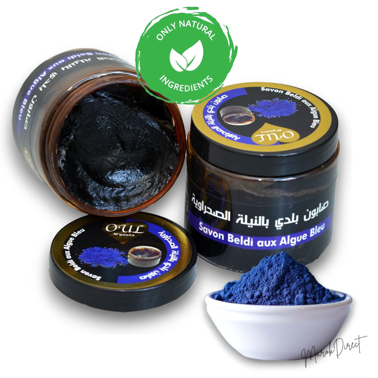Moroccan Black Soap Blue Nila Natural Beldi Soap Hammam Exfoliating Kessa Glove