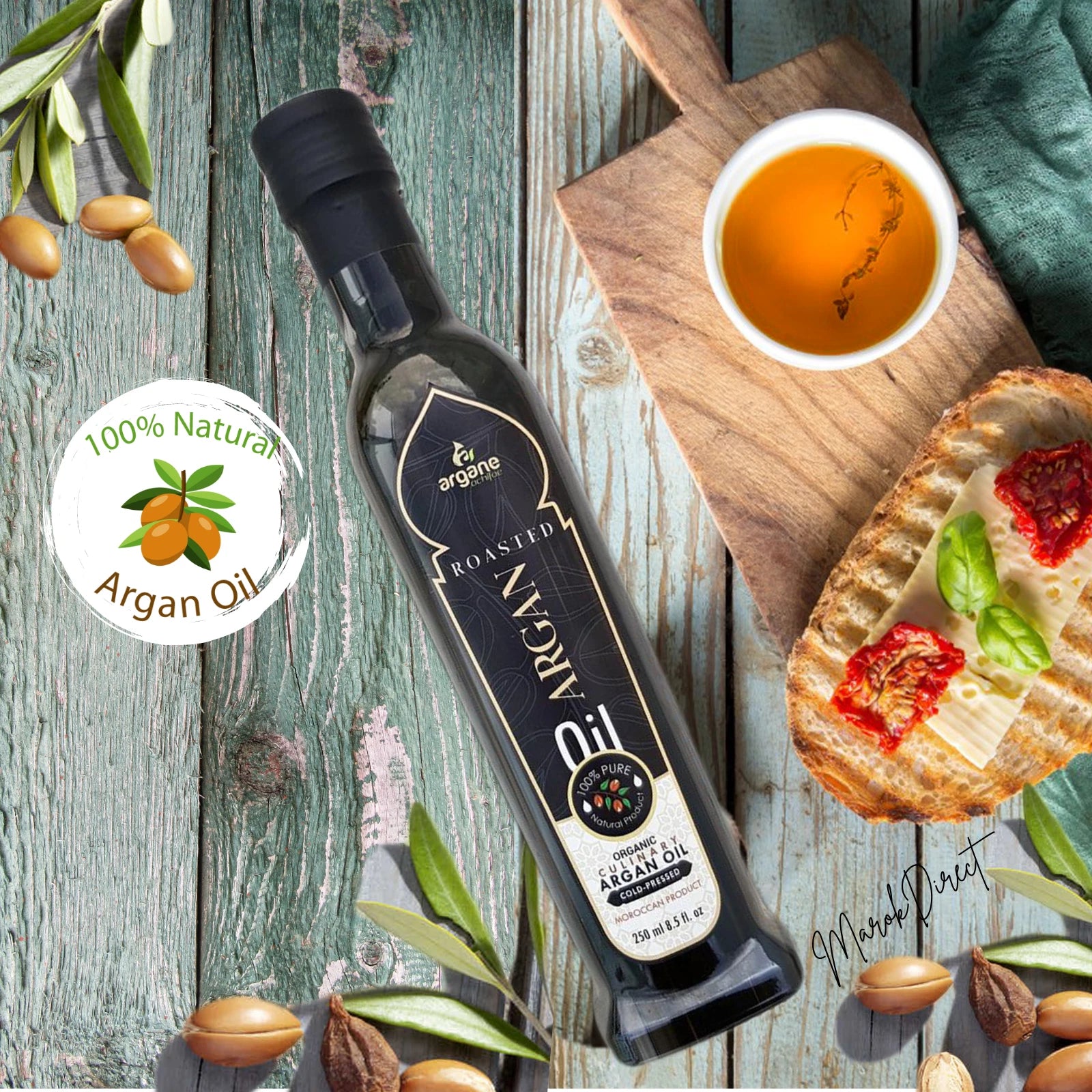 Organic Moroccan Argan Oil Premium 250ml Eating Culinary Cooking USDA Certified