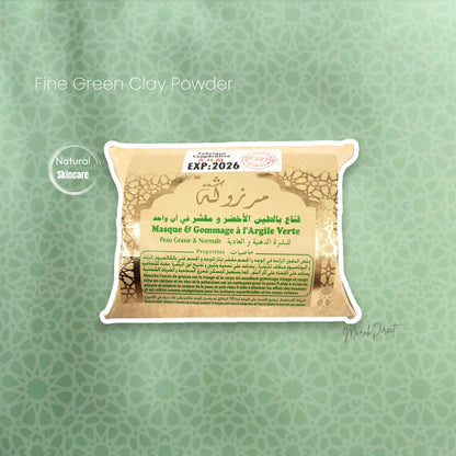 Prickly Pear Hydrating Face Cream & Oil Green Clay Powder Beldi Soap Hammam Set