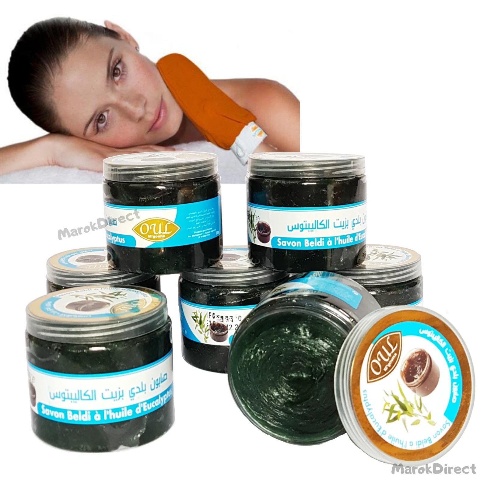 Moroccan Black Soap Moroccan Natural Eucalyptus Exfoliation Spa Hamam Savon Noir