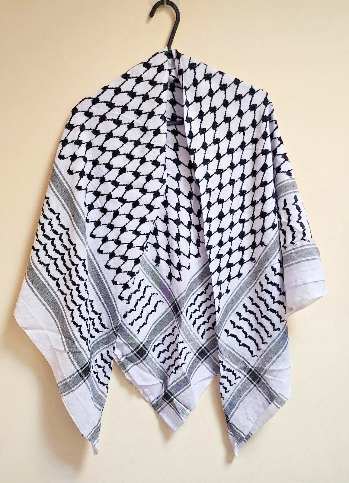 Palestinian Arafat Embroidered Shemagh Palestine Scarf Arab Keffiyeh Wrap Shawl in Yassir