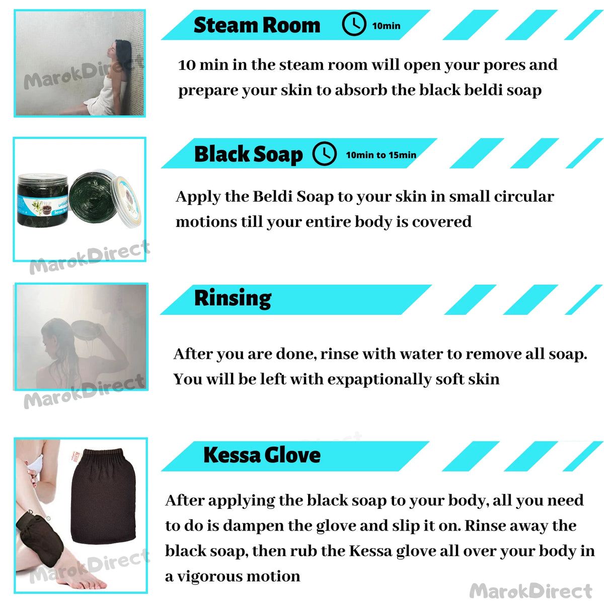 Eucalyptus Moroccan Black Beldi Soap Natural Hammam Exfol Kessa Glove Body Mitt