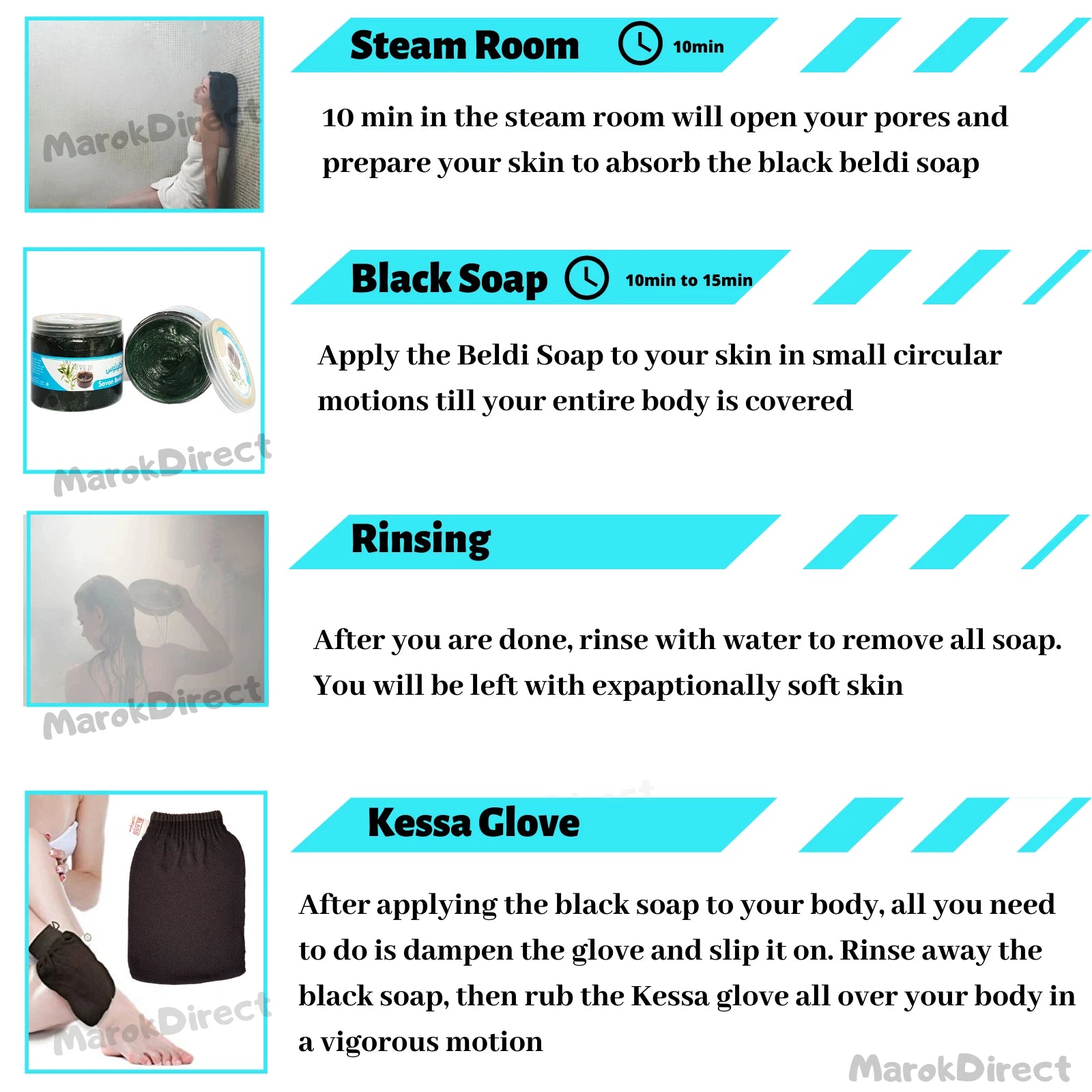 Eucalyptus Moroccan Black Beldi Soap Natural Hammam Exfol Kessa Glove Body Mitt