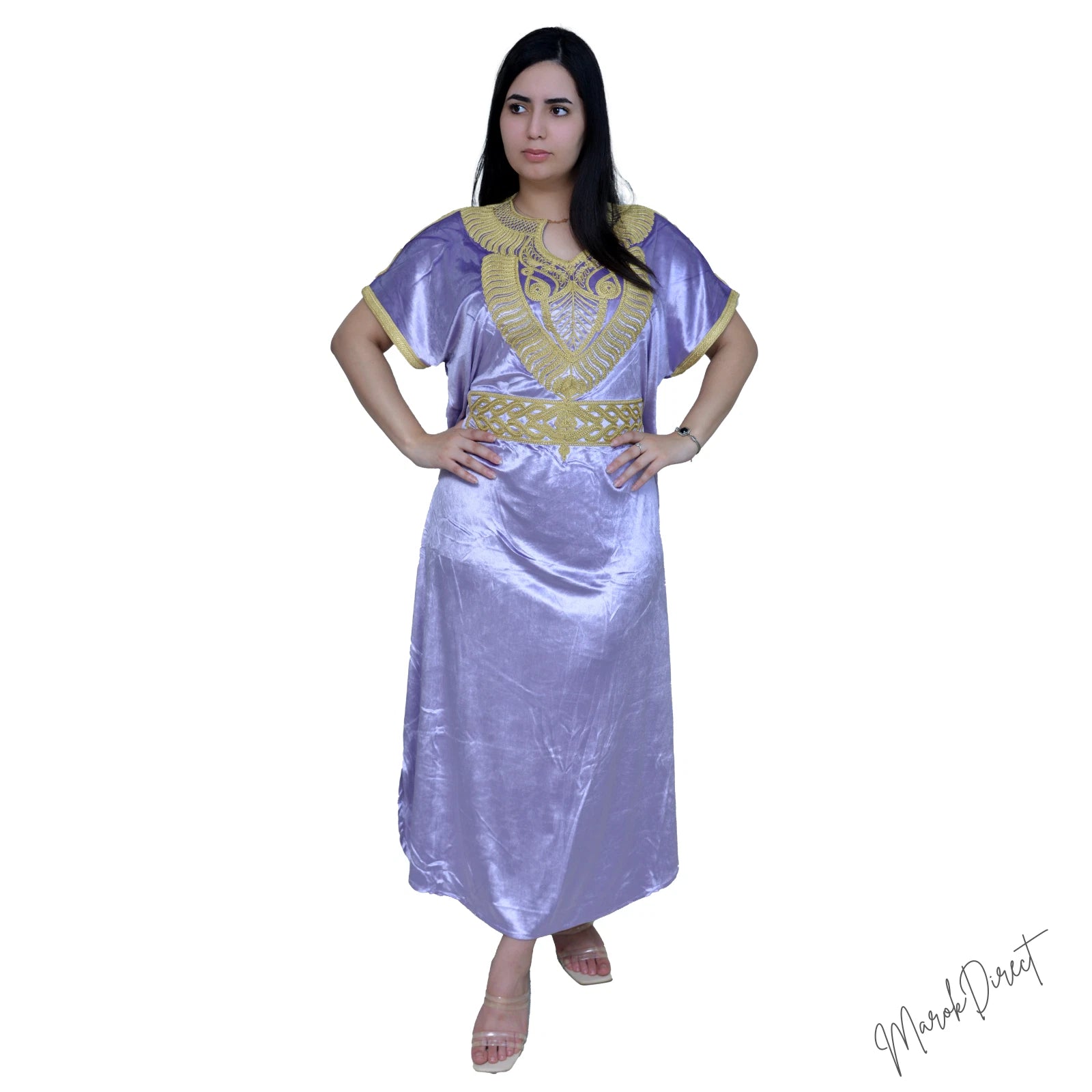 Maxi Dress Kaftan Ladies Moroccan Long Luxury Embroidery Farasha Abaya One Size