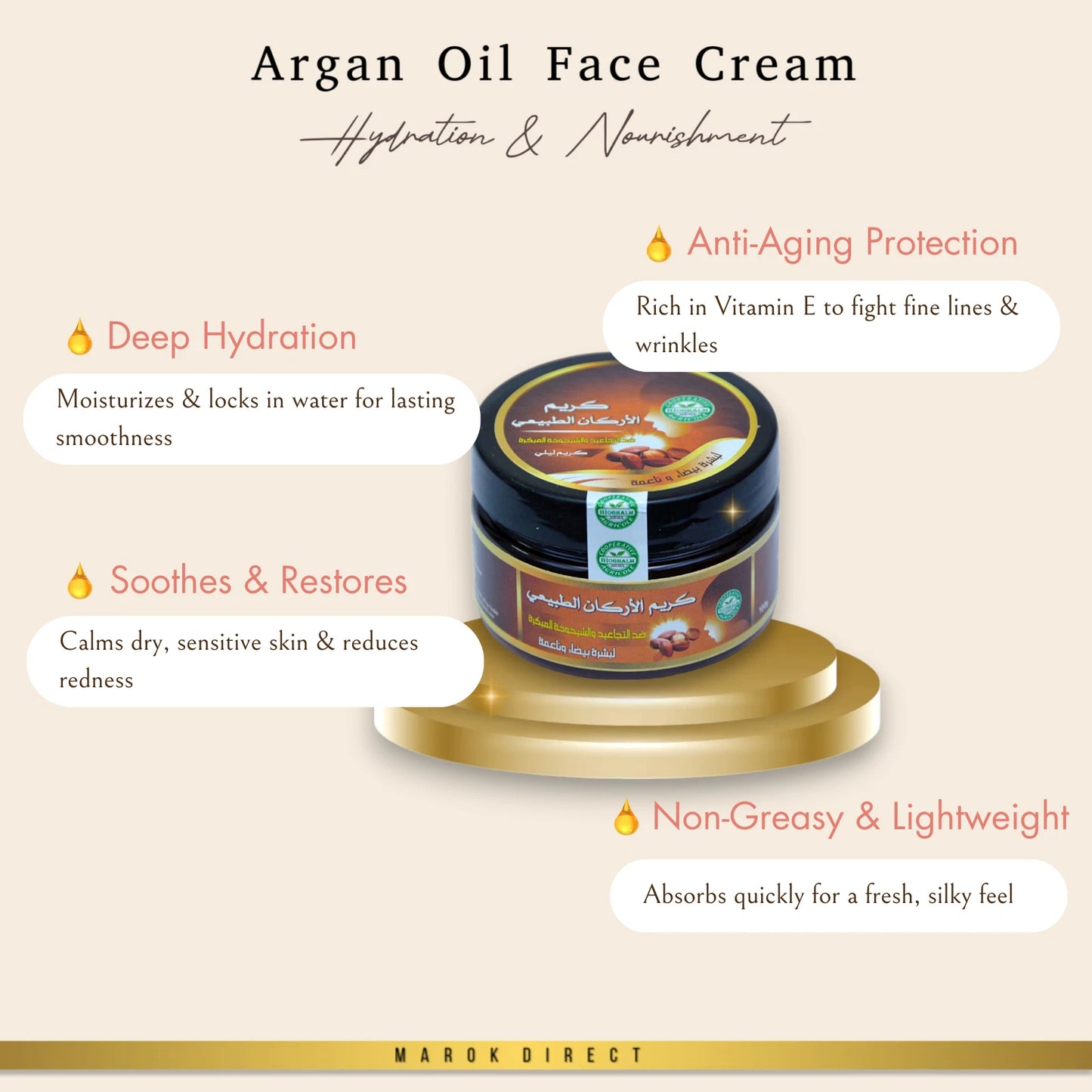 Premium Moroccan Argan Oil Hammam Set with Beldi Soap Kessa Face Cream Clay Mask