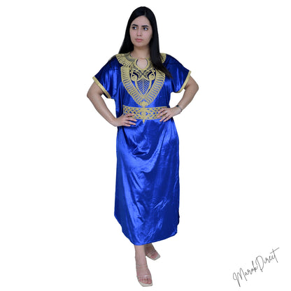 Maxi Dress Kaftan Ladies Moroccan Long Luxury Embroidery Farasha Abaya One Size