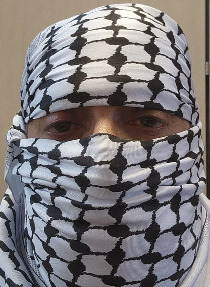 Shemagh Yassir Palestine Flag Print Scarf Arab Keffiyeh Palestinian Wrap Shawl