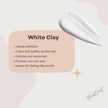Face Clay Mask Green Facial Moroccan Natural Red Ghassoul White Kaolin Skin Hair
