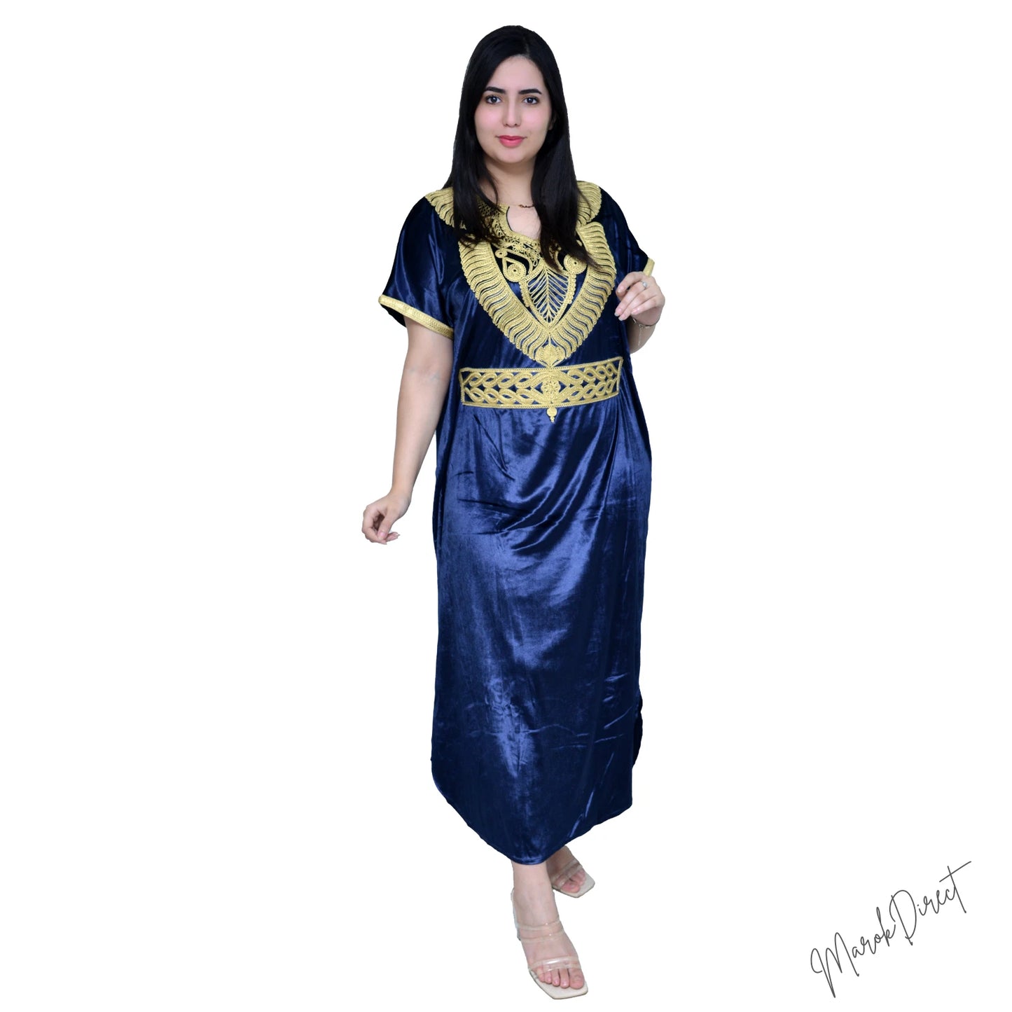 Maxi Dress Kaftan Ladies Moroccan Long Luxury Embroidery Farasha Abaya One Size