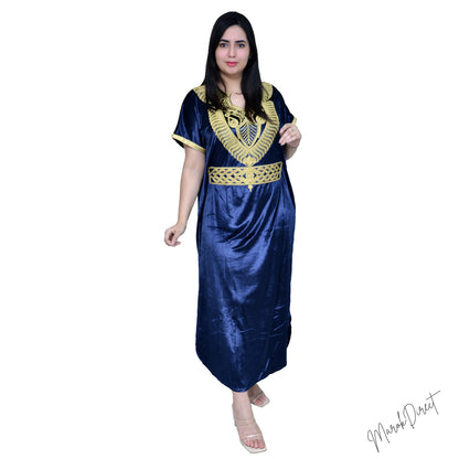 Maxi Dress Kaftan Ladies Moroccan Long Luxury Embroidery Farasha Abaya One Size
