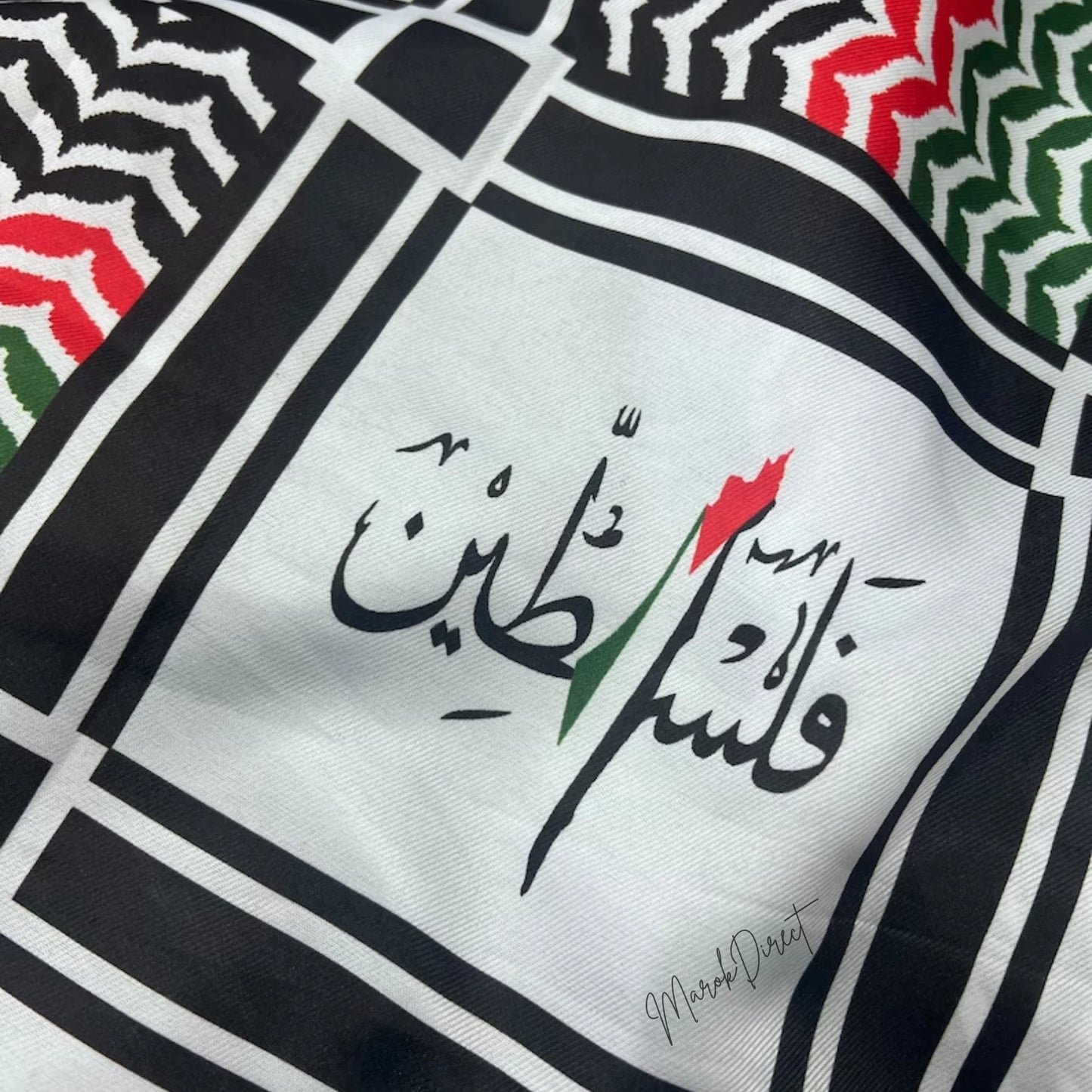 Shemagh Keffiyeh Palestine Flag Print Scarf Arab Mens Women Palestinian Wrap