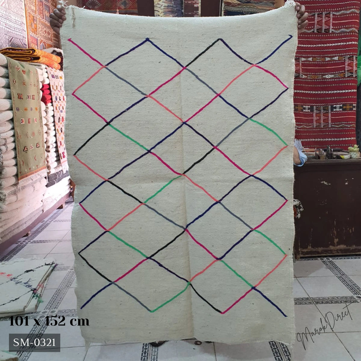 Moroccan Rug Kilim Berber Carpet Runner Wool Large Small Room Hallway Floor Mats