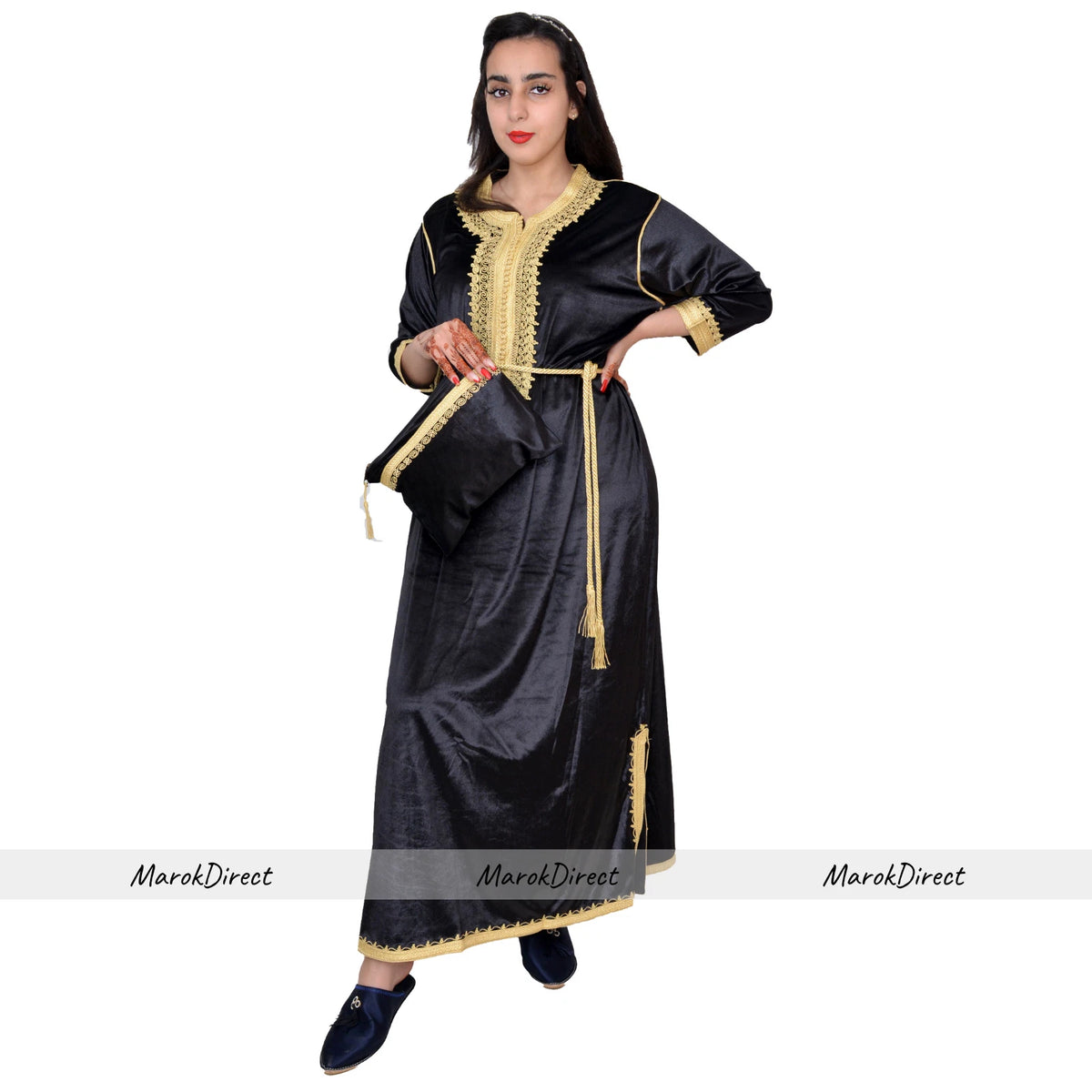 Womens Dress Kaftan Moroccan Ladies Maxi Dress Velvet Party Long Sleeves Dresses