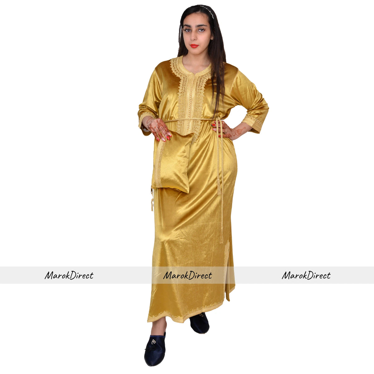 Womens Dress Kaftan Moroccan Ladies Maxi Dress Velvet Party Long Sleeves Dresses