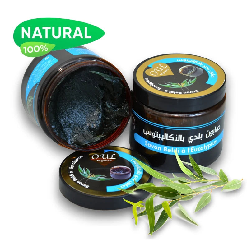 Eucalyptus Black Beldi Soa, Exfoliating Moroccan Spa Soap