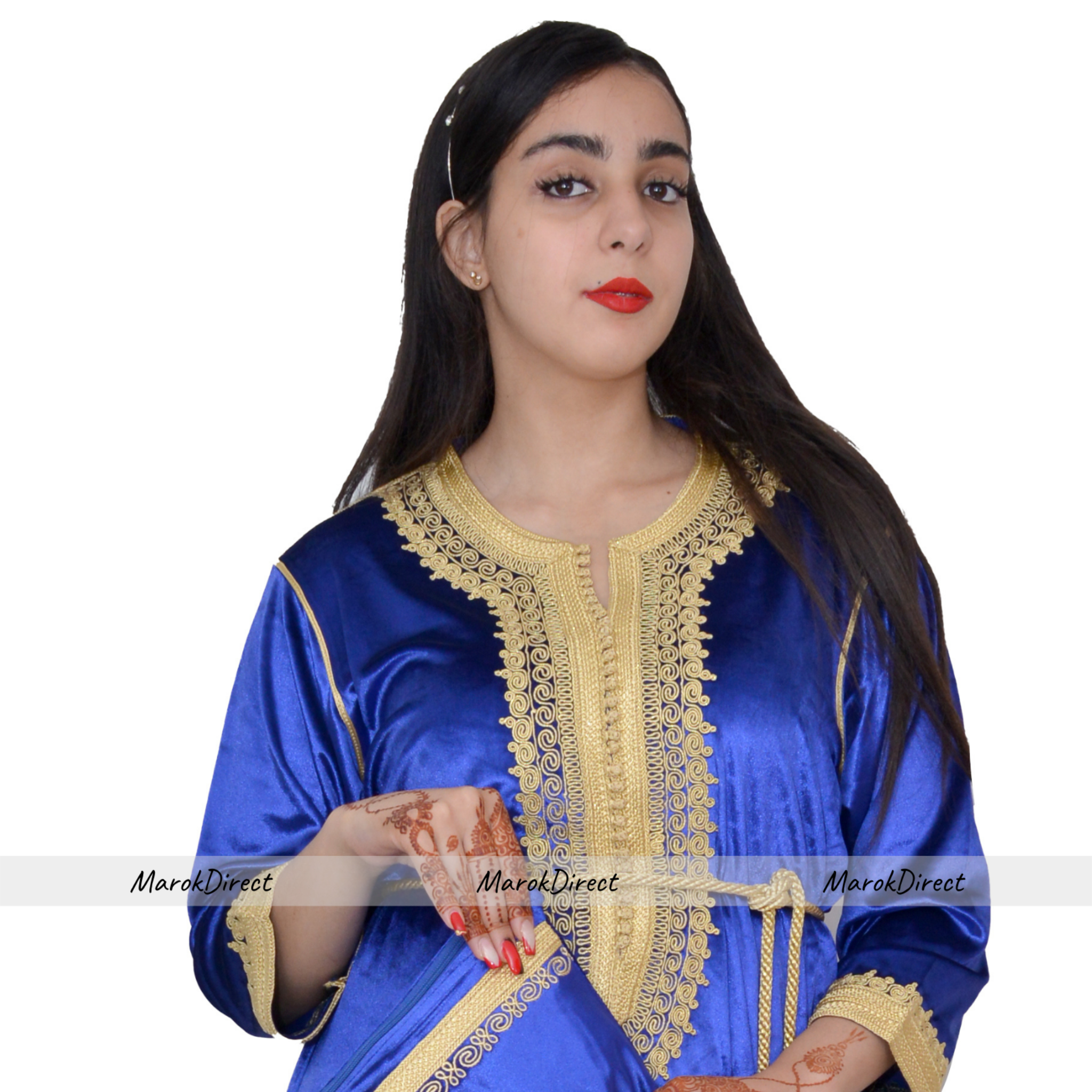 Elegant women's maxi dress in royal blue velvet, perfect for special occasions.