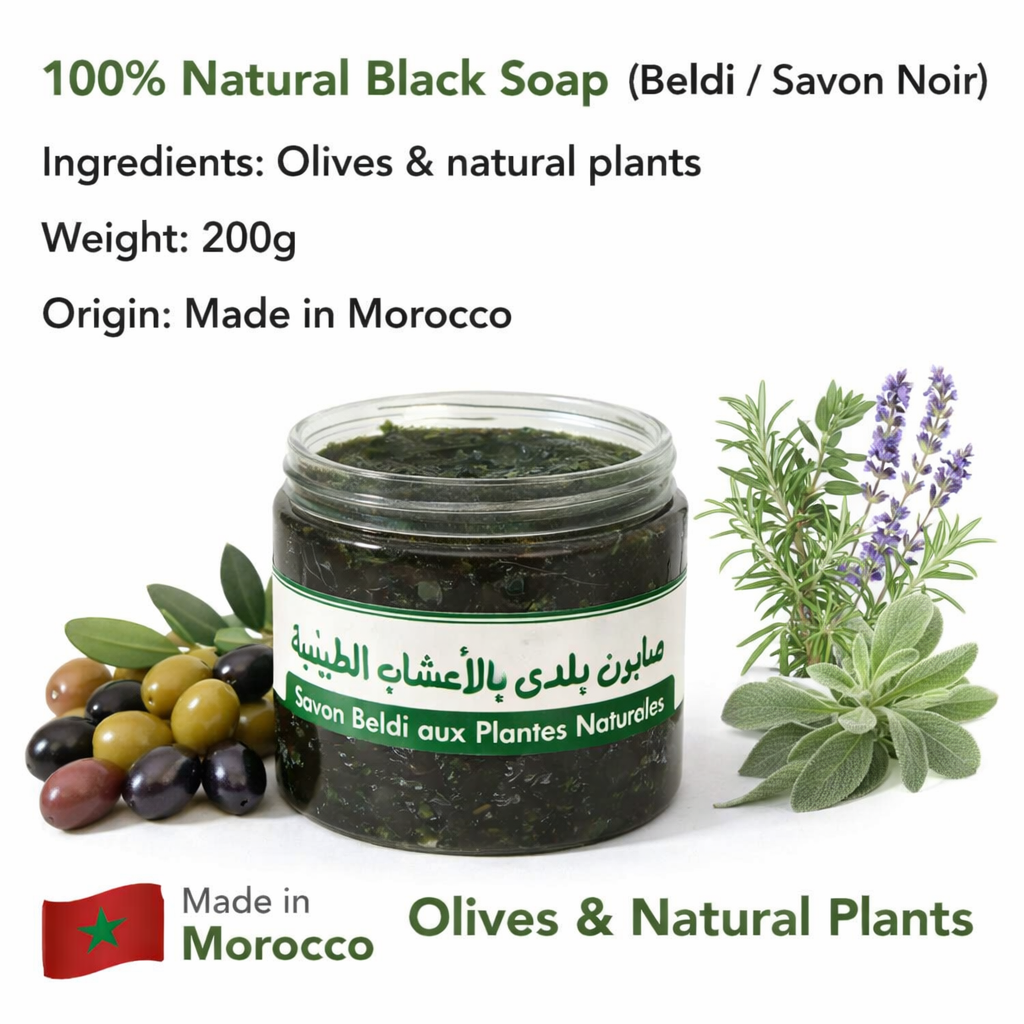 Hammam Moroccan Black Beldi Soap Natural Plants Hamam Spa Exfoliating Savon Noir