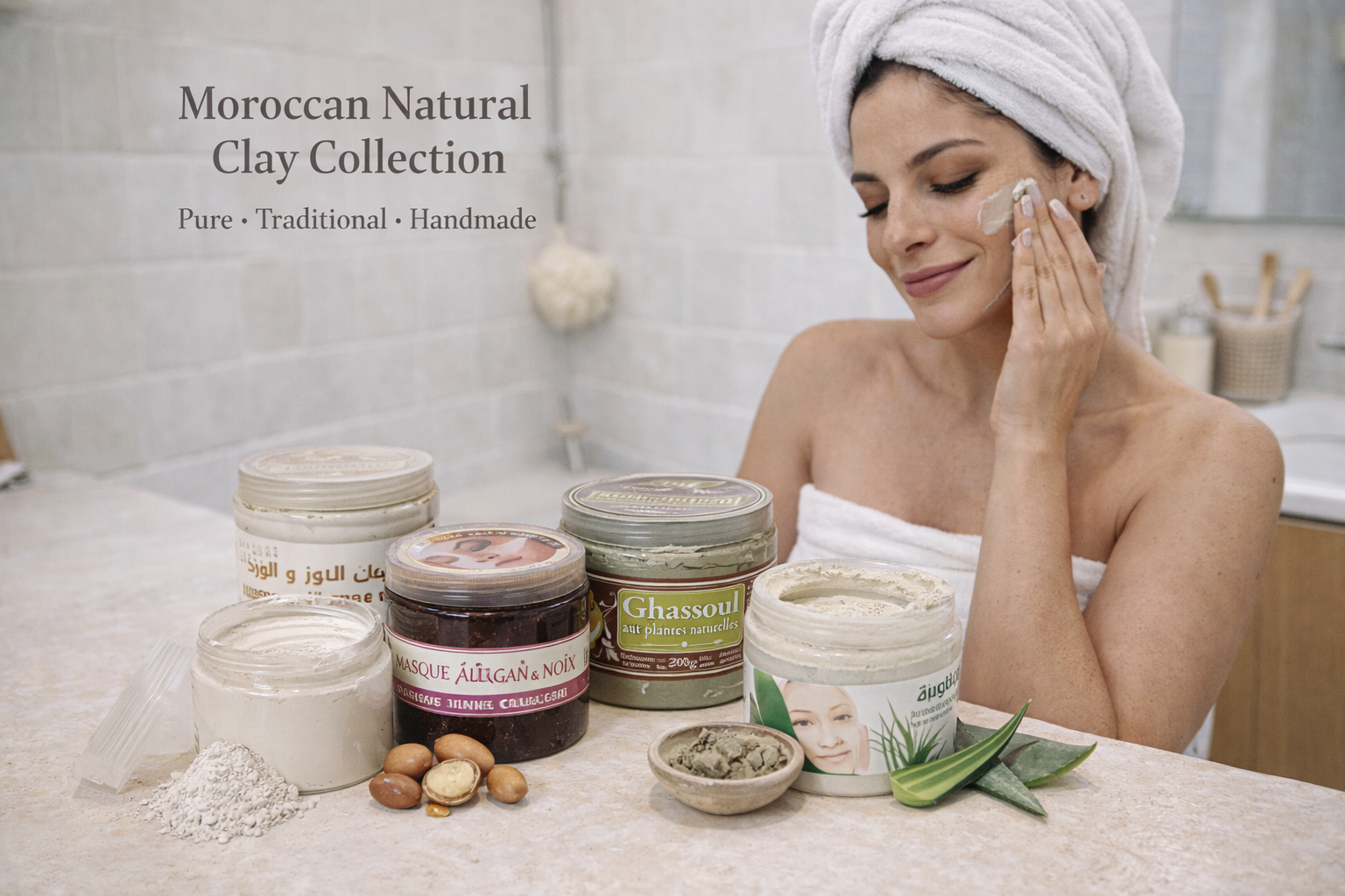 Organic Ghassoul Clay Moroccan Rhassoul Face Mask Anti Ageing Hair Conditioner