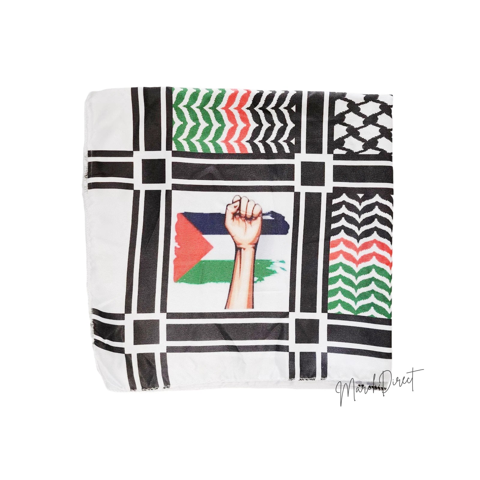 Shemagh Keffiyeh Palestine Flag Print Scarf Arab Mens Women Palestinian Wrap
